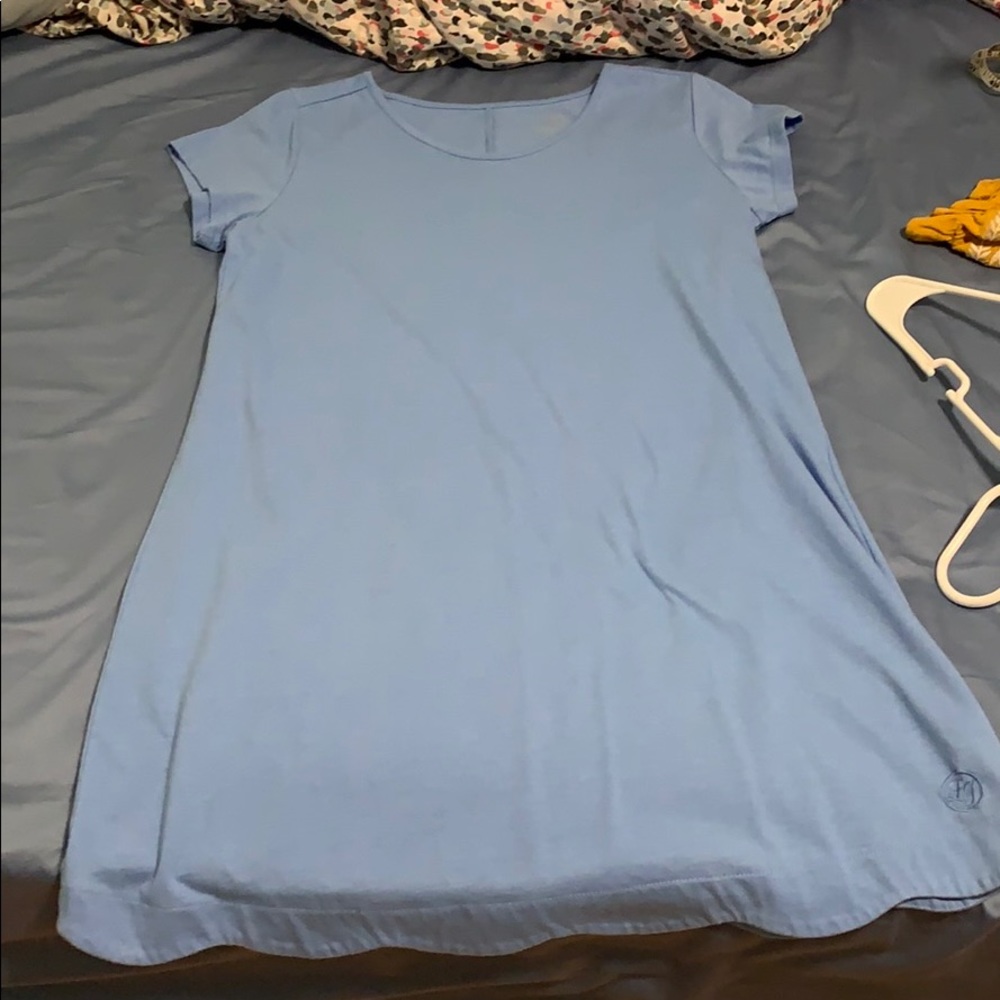BLUE T SHIRT DRESS